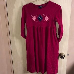 Lands’ End Dress Girls’ Sz 10 Hot Pink